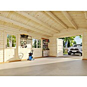 Palmako Garaje Roger con puerta abatible (Medidas ext. (An x Pr): 514 x 598 cm, Madera, Natural, 23,9 m²) | BAUHAUS