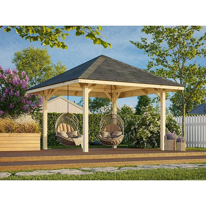 Palmako Pérgola Bianca S (L x An: 384 x 384 cm, Madera, Natural) | BAUHAUS