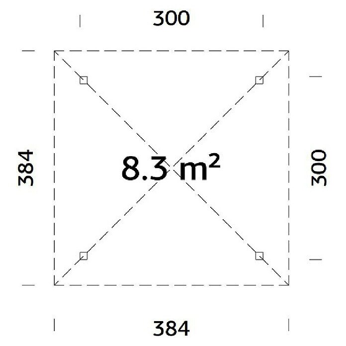 Palmako Pérgola Bianca S (L x An: 384 x 384 cm, Madera, Natural) | BAUHAUS