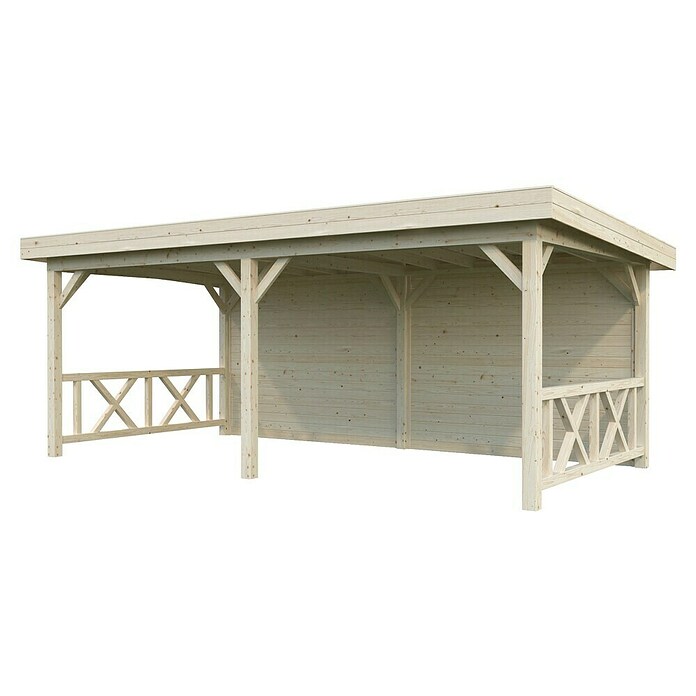 Palmako Pérgola Lenna Set 308 (L x An: 628 x 340 cm, Madera, Natural) | BAUHAUS