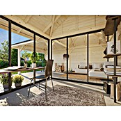 Palmako Caseta de jardín Bianca Set 512 Slide Plus (Medidas ext. (An x Pr): 672 x 672 cm, Madera, Natural) | BAUHAUS