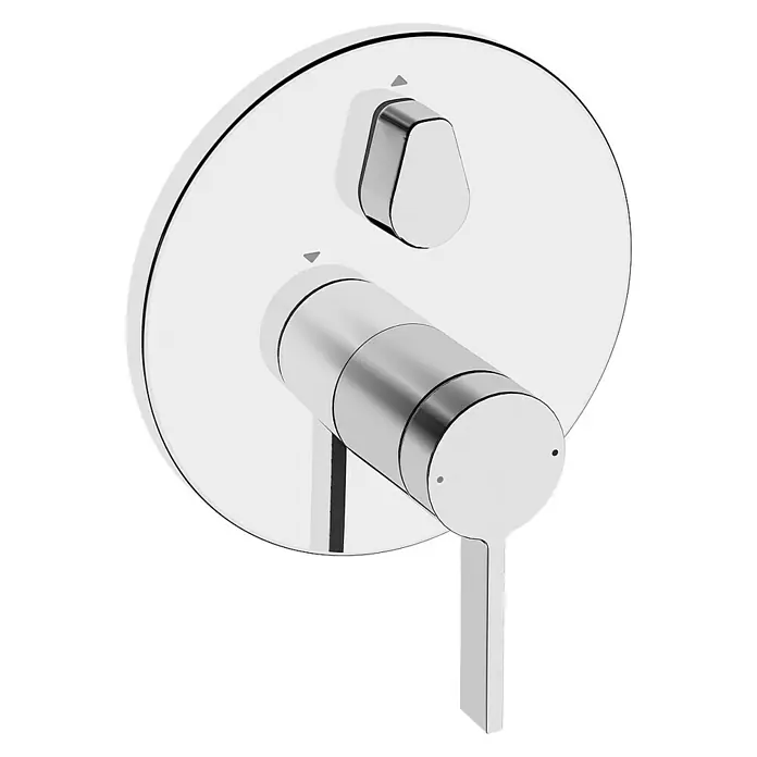 Hansa Loft UP-Badewannenarmatur - Rund, Chrom, Glänzend, Sicherungseinrichtung - Elegantes Chrom-Duscharmatur-Set mit Hebelgriff zur einfachen Bedienung und Temperaturregelung, perfekt für moderne Badezimmer.