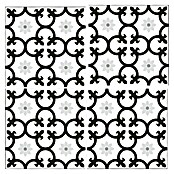 Feinsteinzeugfliese Dalia Black (25 x 25 cm, Schwarz/Weiß, Matt) | BAUHAUS