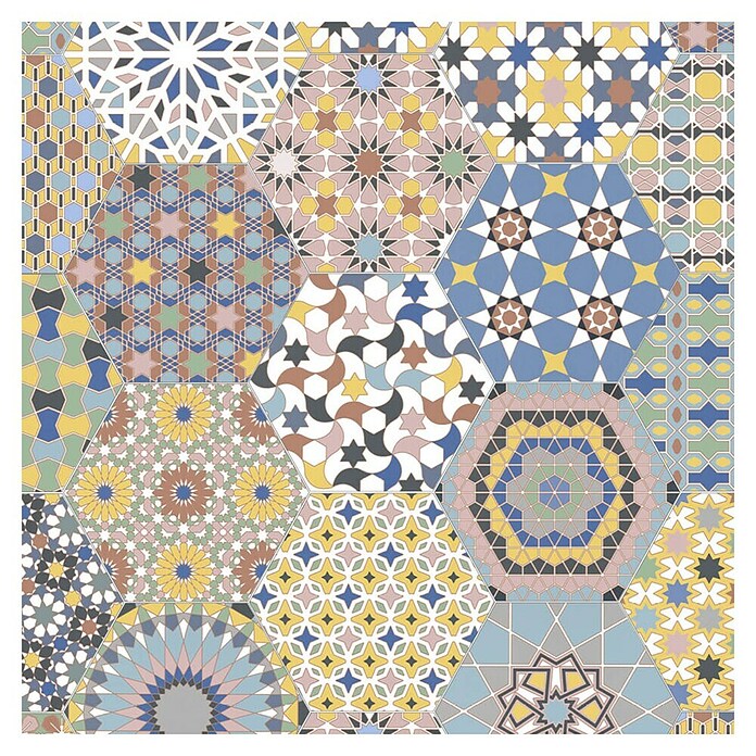 Feinsteinzeugfliese Hexagon Kasbah Mixed (25 x 22 cm, Bunt, Matt) | BAUHAUS