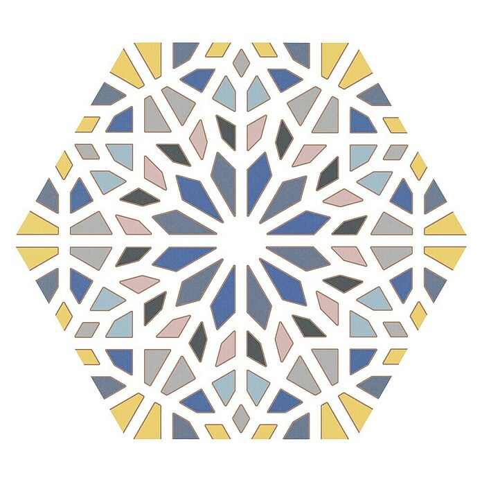 Feinsteinzeugfliese Hexagon Kasbah Mixed (25 x 22 cm, Bunt, Matt) | BAUHAUS