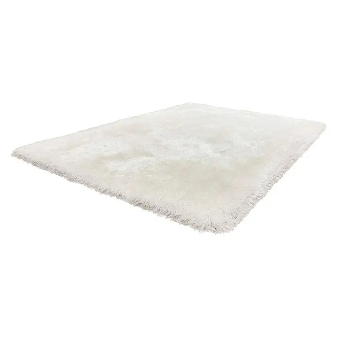 Kayoom Hochflorteppich Cosy - Weiß, 150 x 80 cm, 100 % Polyester - Weicher, hochfloriger, rechteckiger Teppich in strahlendem Weiß, ideal für Wohn- und Schlafzimmer, um Wärme und Komfort zu bieten.