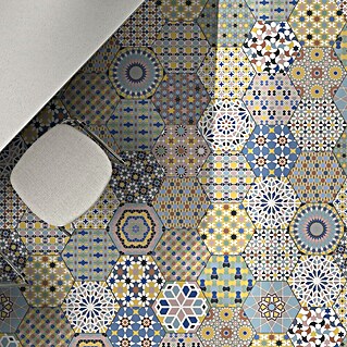 Feinsteinzeugfliese Hexagon Kasbah Mixed (25 x 22 cm, Bunt, Matt)