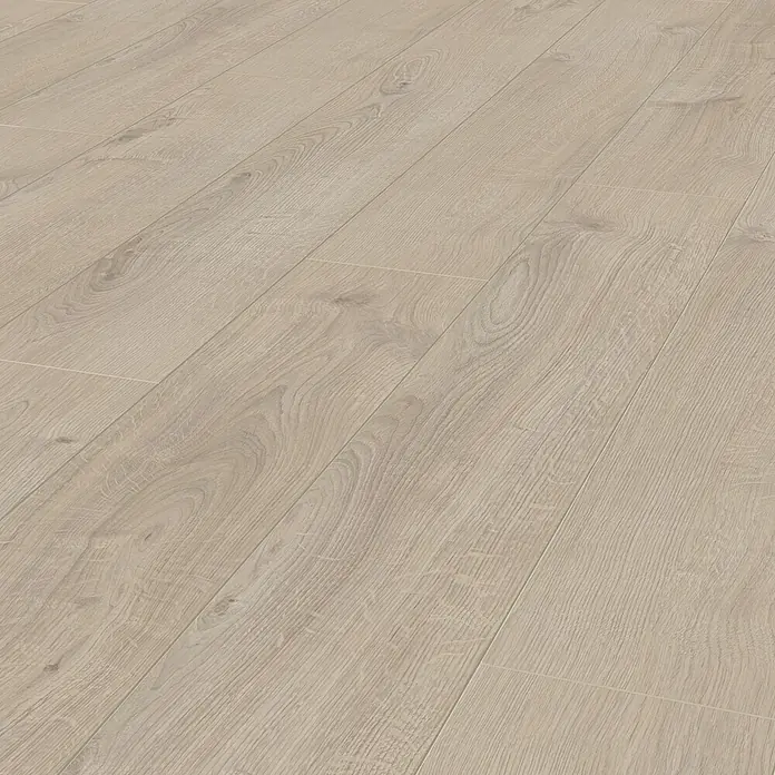 LOGOCLIC Vinto Laminat - Eiche Venetia, Landhausdiele, 1.288 x 195 x 8 mm - Elegante Laminatbodenoptik. Die helle Farbgebung und die realistische Holzstruktur machen diesen Bodenbelag zu einem echten Hingucker.
