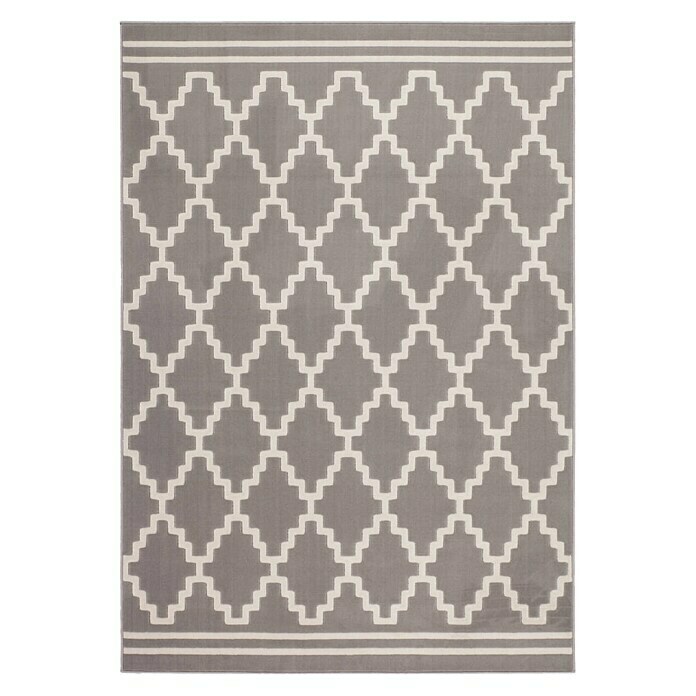 Kayoom Kurzflorteppich Lina 200 (Taupe/Elfenbein, 230 x 160 cm)