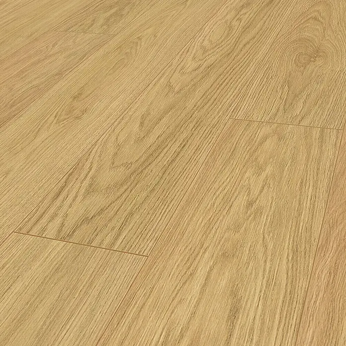 LOGOCLIC Vinto Laminat - Summer, Landhausdiele, 1.288 x 195 x 8 mm - Helles, naturfarbenes Laminat mit einer realistischen Holzmaserung, ideal für ein warmes und einladendes Zuhause. Die Dielen sind pflegeleicht und strapazierfähig.