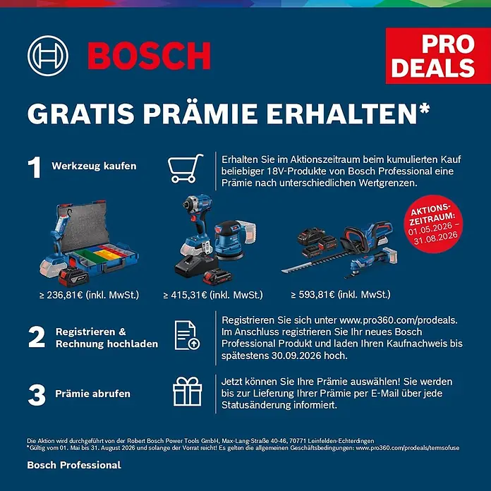 Bosch Professional AMPShare 18V Akku-Schlagbohrschrauber GSB 18V-110 C - 18 V, Ohne Akku, 110 Nm, Ohne Koffer - Bosch ProDeals-Aktion: Gratis 18V-Werkzeug oder 18V-Akkupack beim Kauf von Bosch Professional Produkten im Aktionszeitraum.