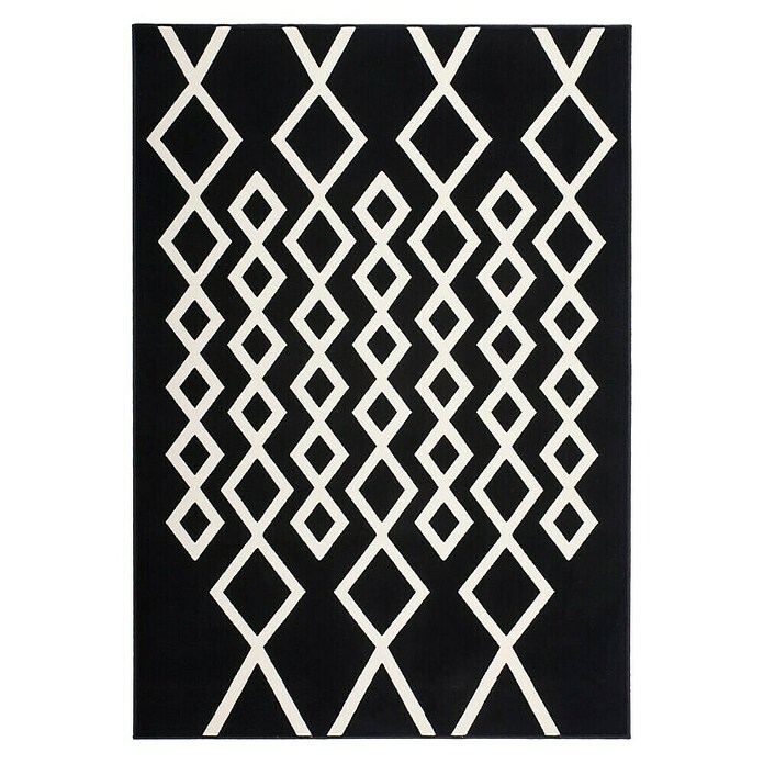 Kayoom Kurzflorteppich Lina 400 (Schwarz, 230 x 160 cm)