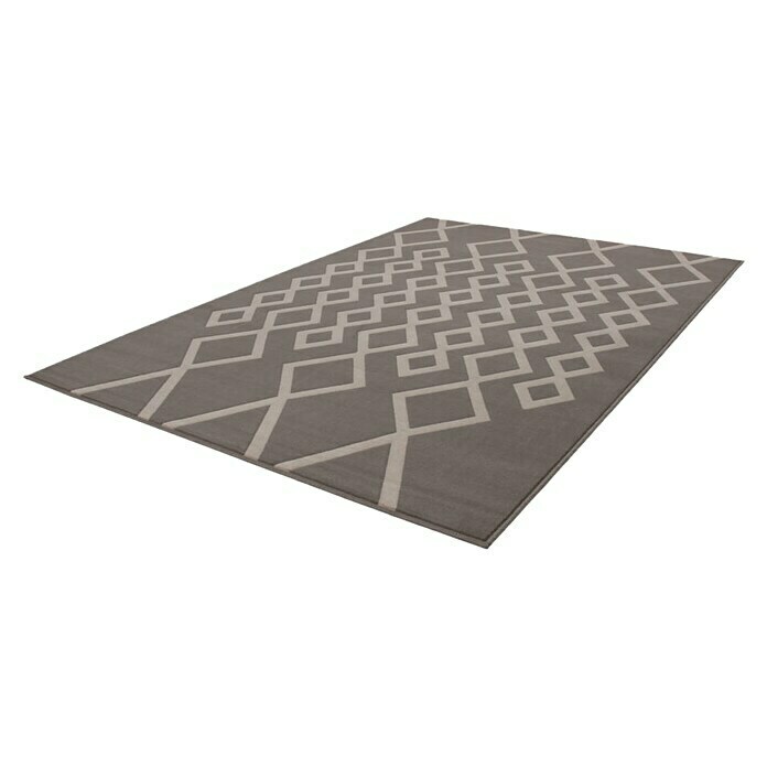 Kayoom Kurzflorteppich Lina 400 (Taupe/Elfenbein, 300 x 80 cm)