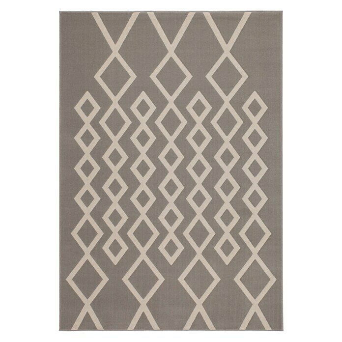 Kayoom Kurzflorteppich Lina 400 (Taupe/Elfenbein, 300 x 80 cm)