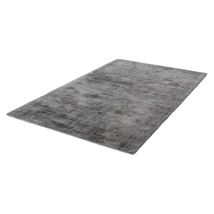 Kayoom Kurzflorteppich Luxury 110 - Grau, 150 x 80 cm, 100 % Viskose - Grauer Teppich mit modernem Design. Der Teppich verleiht jedem Raum eine elegante Note und bietet eine weiche Oberfläche zum Betreten.