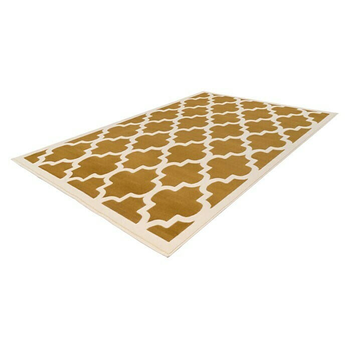 Kayoom Teppich mit Konturenschnitt Maroc (Gold/Elfenbein, 170 x 120 cm)