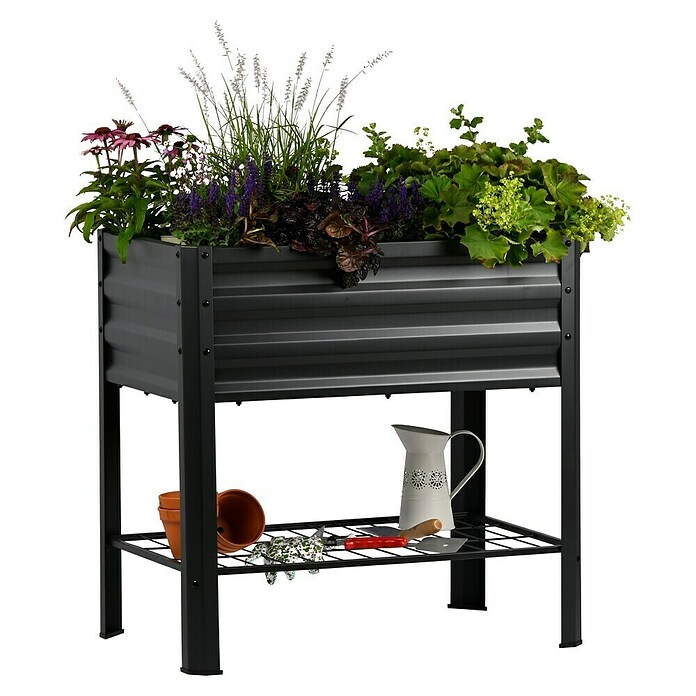 Dobar Hochbeet Kubus (78 x 58 x 78 cm, Metall, Anthrazit) | BAUHAUS