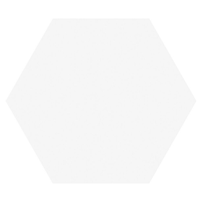 Feinsteinzeugfliese Hexagon Basic White (25 x 22 cm, Weiß, Matt) | BAUHAUS