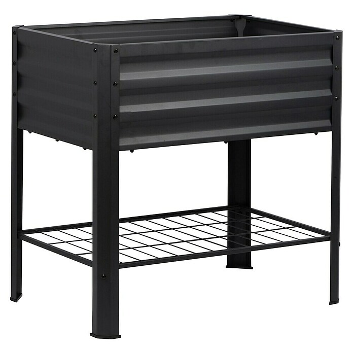 Dobar Hochbeet Kubus (78 x 58 x 78 cm, Metall, Anthrazit) | BAUHAUS