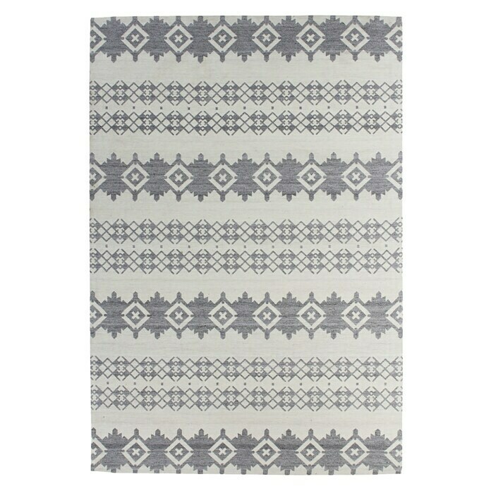 Kayoom Flachgewebeteppich Mirage (Grau/Elfenbein, 150 x 80 cm)