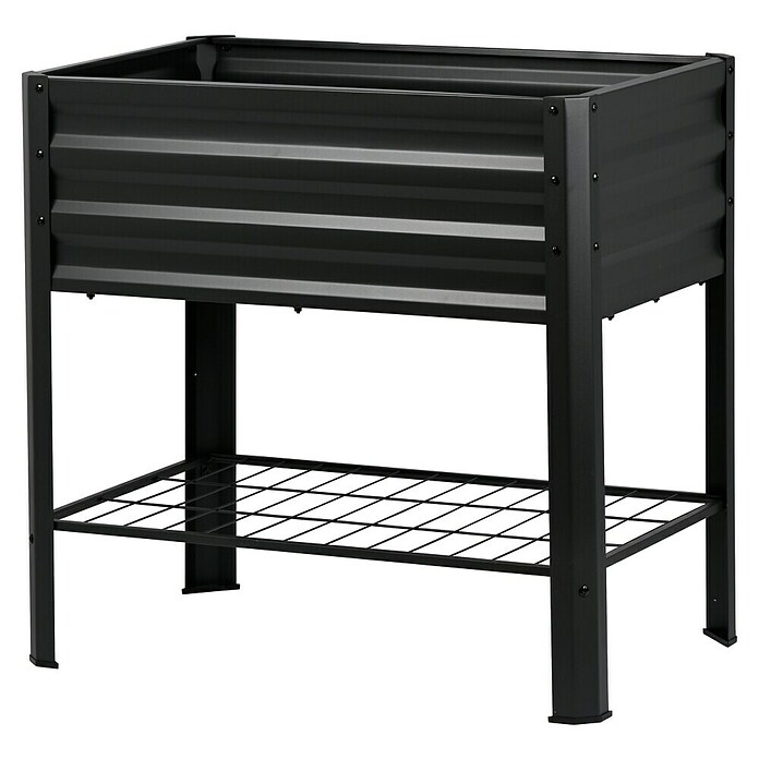 Dobar Hochbeet Kubus (78 x 58 x 78 cm, Metall, Anthrazit) | BAUHAUS