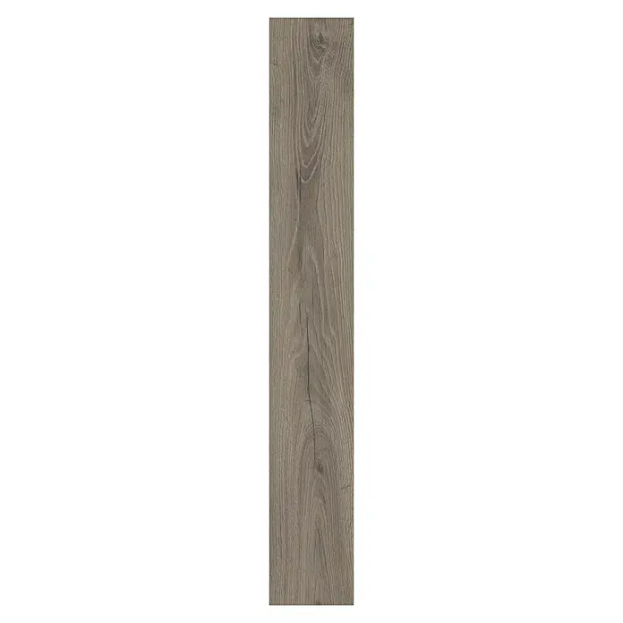 LOGOCLIC Ambienta Laminatmuster Venus - 300 x 195 x 10 mm, Landhausdiele - Nahaufnahme von grauen Holzdielen mit Maserung und feinen Rissen für ein rustikales, natürliches Aussehen.