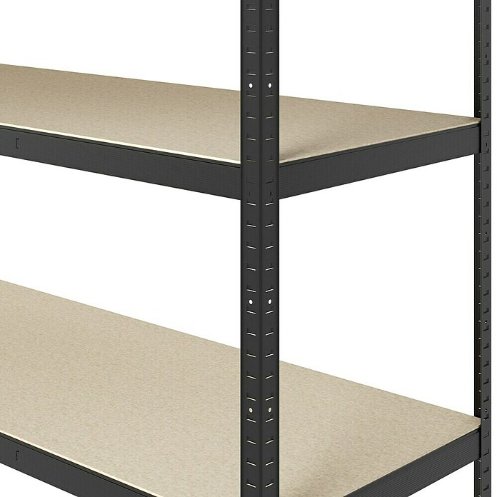 Regalux Metall-Schwerlastregal R250 (60 x 160 x 180 cm, Traglast: 250 kg/Boden, Stecken)