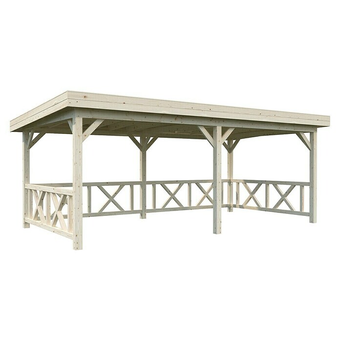 Palmako Pérgola Lenna Set 307 (L x An: 628 x 340 cm, Madera, Natural) | BAUHAUS