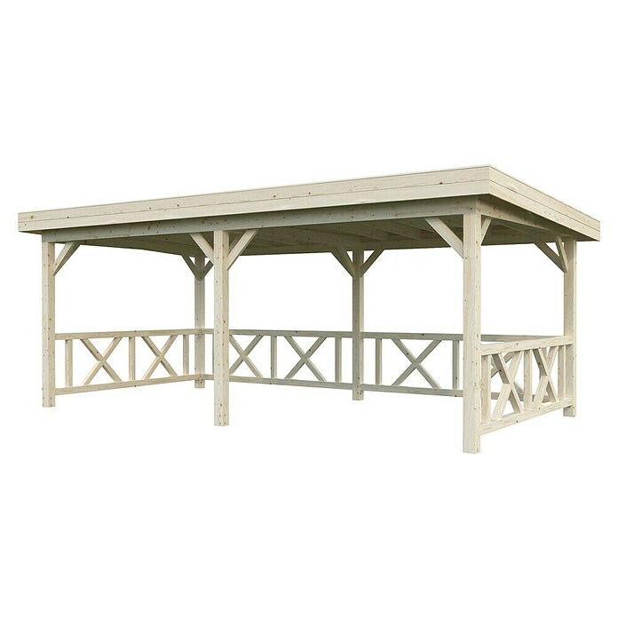 Palmako Pérgola Lenna Set 307 (L x An: 628 x 340 cm, Madera, Natural) | BAUHAUS