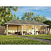Palmako Caseta de jardín Bianca Set 518 Slide Plus (Medidas ext. (An x Pr): 960 x 384 cm, Madera, Natural) | BAUHAUS