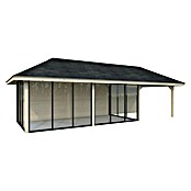 Palmako Caseta de jardín Bianca Set 518 Slide Plus (Medidas ext. (An x Pr): 960 x 384 cm, Madera, Natural) | BAUHAUS