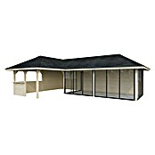 Palmako Caseta de jardín Bianca Set 221 Slide (Medidas ext. (An x Pr): 960 x 672 cm, Madera, Natural) | BAUHAUS