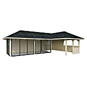 Palmako Caseta de jardín Bianca Set 221 Slide (Medidas ext. (An x Pr): 960 x 672 cm, Madera, Natural) | BAUHAUS
