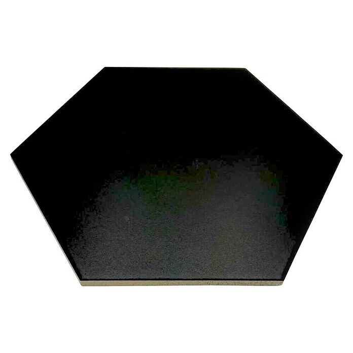 Feinsteinzeugfliese Hexagon Basic (25 x 22 cm, Schwarz, Matt) | BAUHAUS
