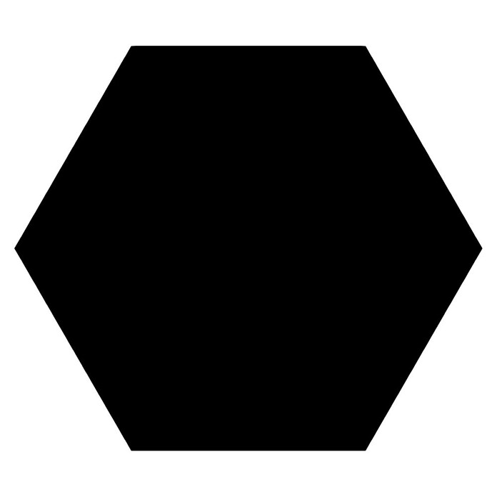 Feinsteinzeugfliese Hexagon Basic (25 x 22 cm, Schwarz, Matt) | BAUHAUS