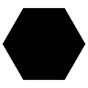 Feinsteinzeugfliese Hexagon Basic (25 x 22 cm, Schwarz, Matt) | BAUHAUS