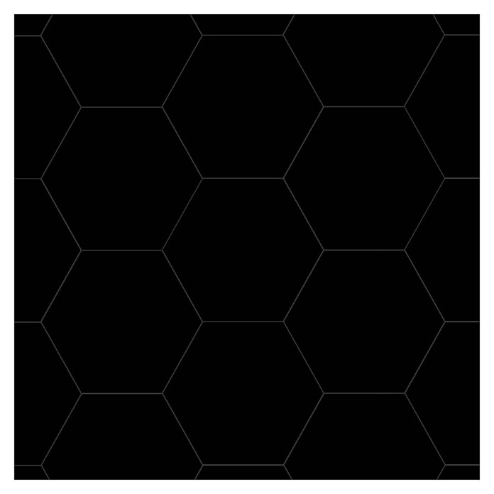 Feinsteinzeugfliese Hexagon Basic (25 x 22 cm, Schwarz, Matt) | BAUHAUS