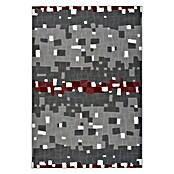 Kayoom Kurzflorteppich Vancouver 210 (Grau/Rot, 290 x 200 cm)