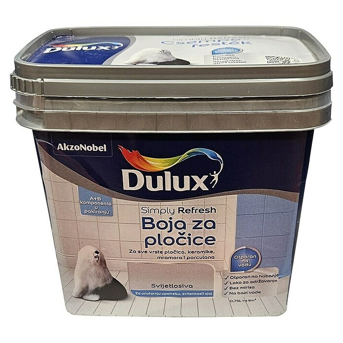 Dulux Temeljna boja za pločice Simply refresh  (750 ml, Svijetlo siva) | BAUHAUS