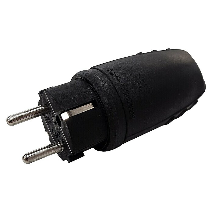 Exteh Utikač za kabel  (Crna, 250 V, IP44, Zaštita od savijanja kabela) | BAUHAUS