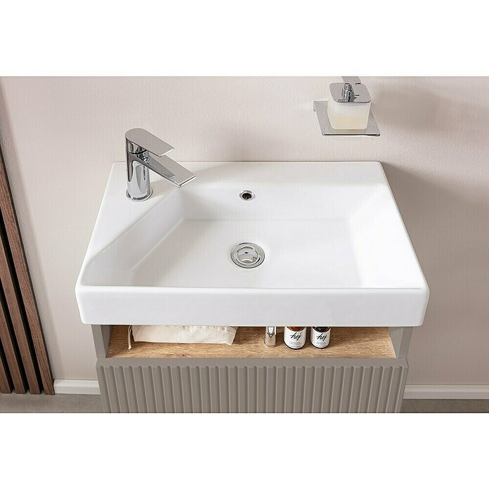 Camargue Pure Badmeubelset (Totale breedte badmeubel: 55 cm, Kasjmier, Mat) | BAUHAUS