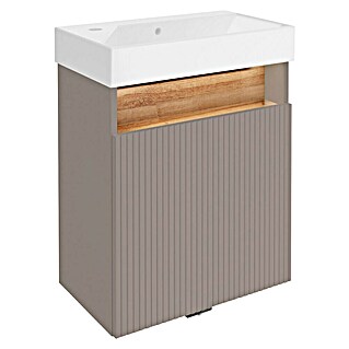 Camargue Pure Badmeubelset (Totale breedte badmeubel: 55 cm, Kasjmier, Mat)