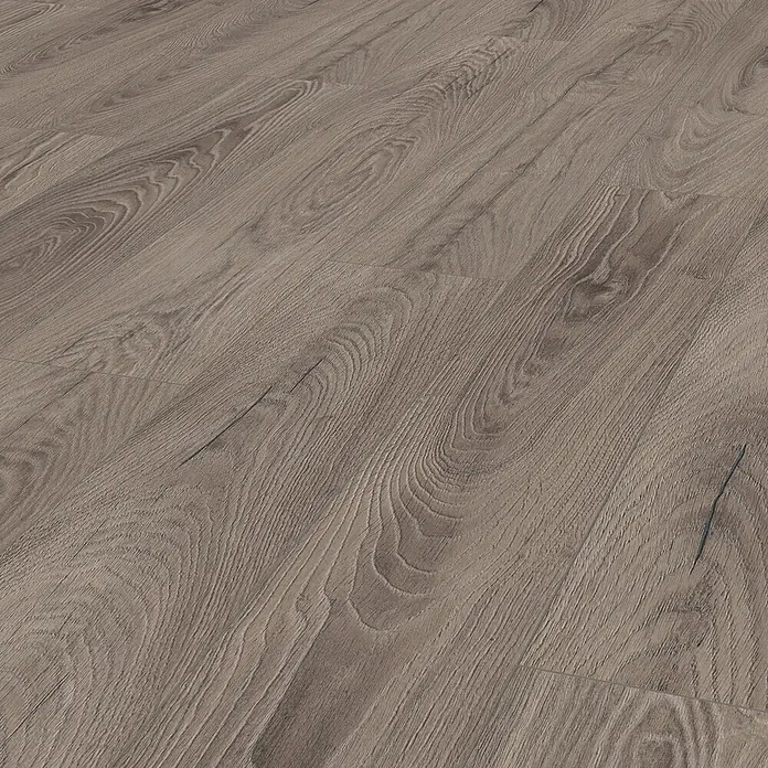 LOGOCLIC Ambienta Laminatmuster Venus - 300 x 195 x 10 mm, Landhausdiele - Detailaufnahme eines Laminatbodens in Holzdielenoptik, der eine warme und natürliche Atmosphäre vermittelt.