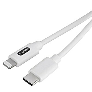 Q-Link USB-oplaadkabel USB-C (USB-C-aansluiting, Wit)
