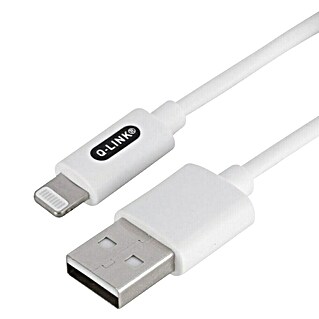 Q-Link Datakabel Iphone 1M USB-A Wit (Wit, Kabellengte: 1 m)