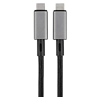 Q-Link Datakabel 10G 1M Type-C/Type-C (Zwart, Max. aansluitvermogen: 240 W)