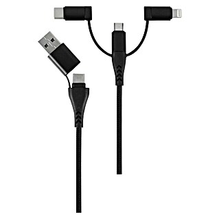Q-Link Datakabel 6-in-1 1,5M (Zwart)