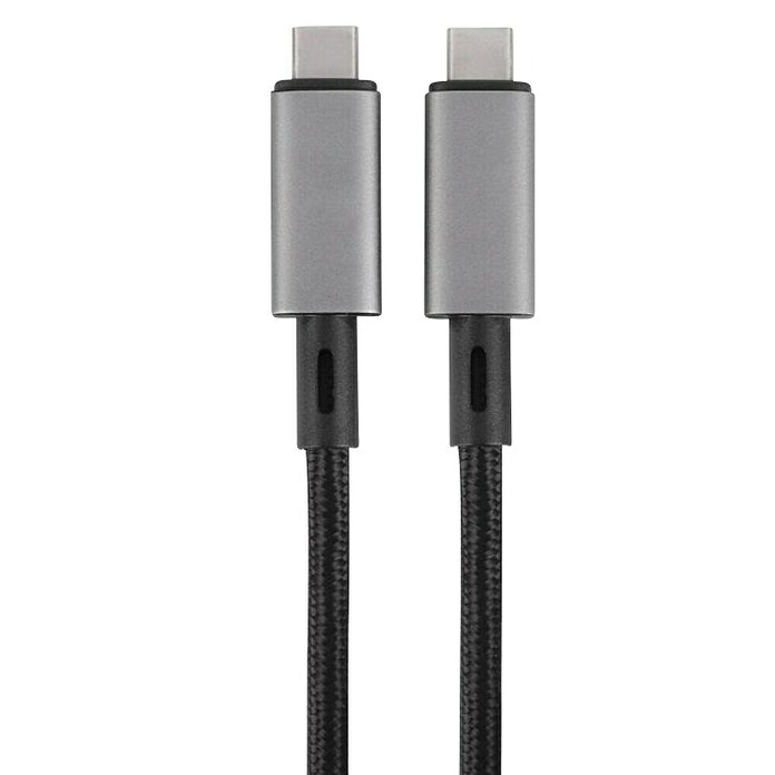 Q-Link Datakabel 10G 1M Type-C/Type-C (Zwart, Max. aansluitvermogen: 100 W) | BAUHAUS