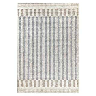Alfombra de pelo largo Rayas (Natural, 110 x 60 cm, 100% Polipropileno)