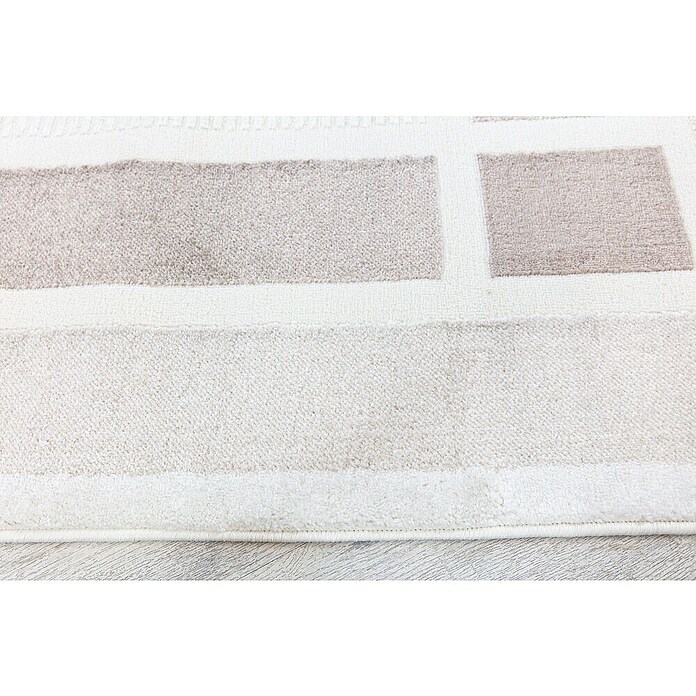 Alfombra de pelo corto Enmarcado (Natural, 200 x 140 cm, 80% polipropileno / 20% poliéster) | BAUHAUS